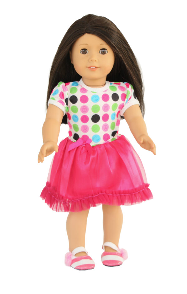 18" Doll Circle Print Dress