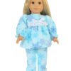 18" Doll Flannel Snowflake Pajamas & Slippers