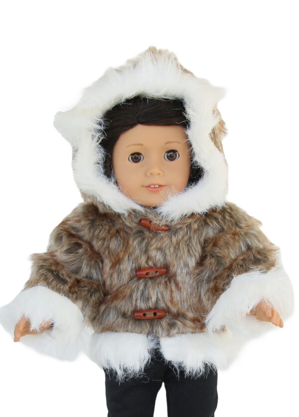 18" Doll Hooded Fur Eskimo Coat
