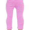 18" Doll Hot Pink & White Striped Leggings