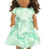 18" Doll Mint Satin Dress & Shrug Jacket