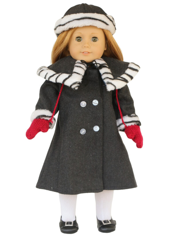 18" Doll "Nellie Inspired" Coat, Cape, Hat, & Mittens