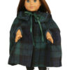 18" Doll Plaid "Samantha Inspired" Cape