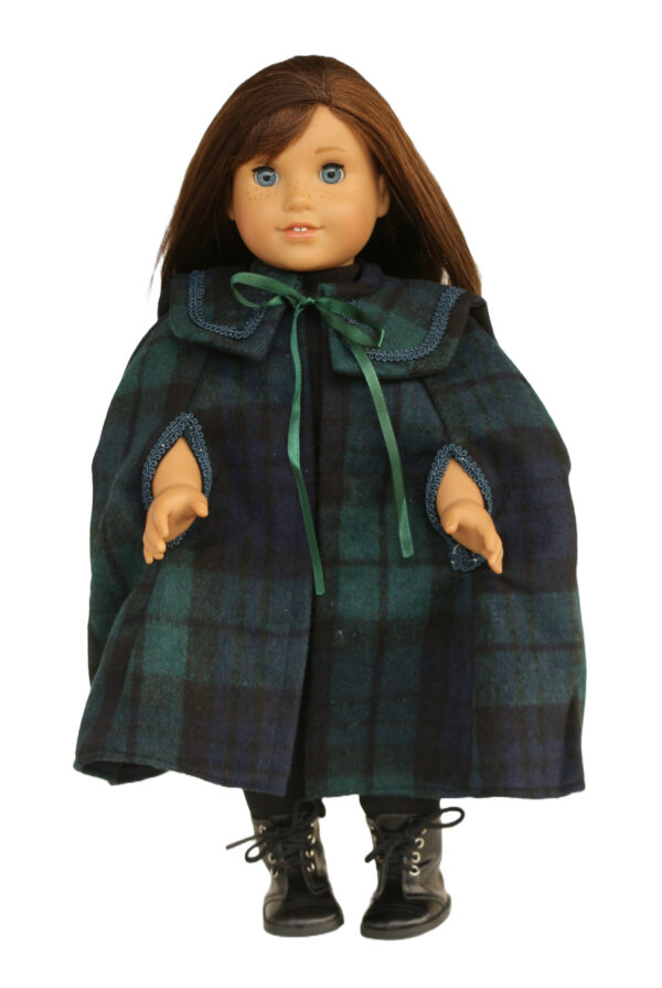 18" Doll Plaid "Samantha Inspired" Cape