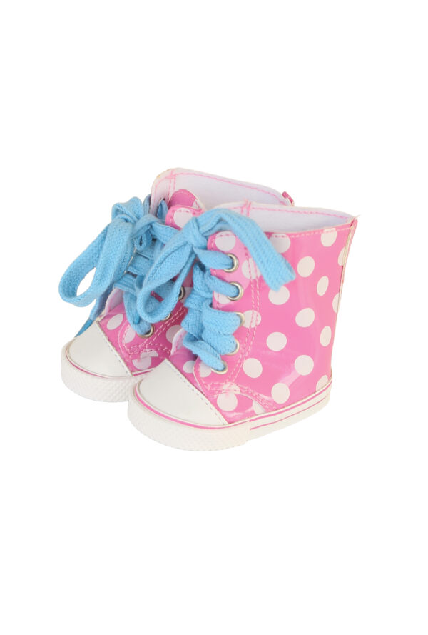 15" & 18" Doll Polka Dot High Top Sneaker Boots