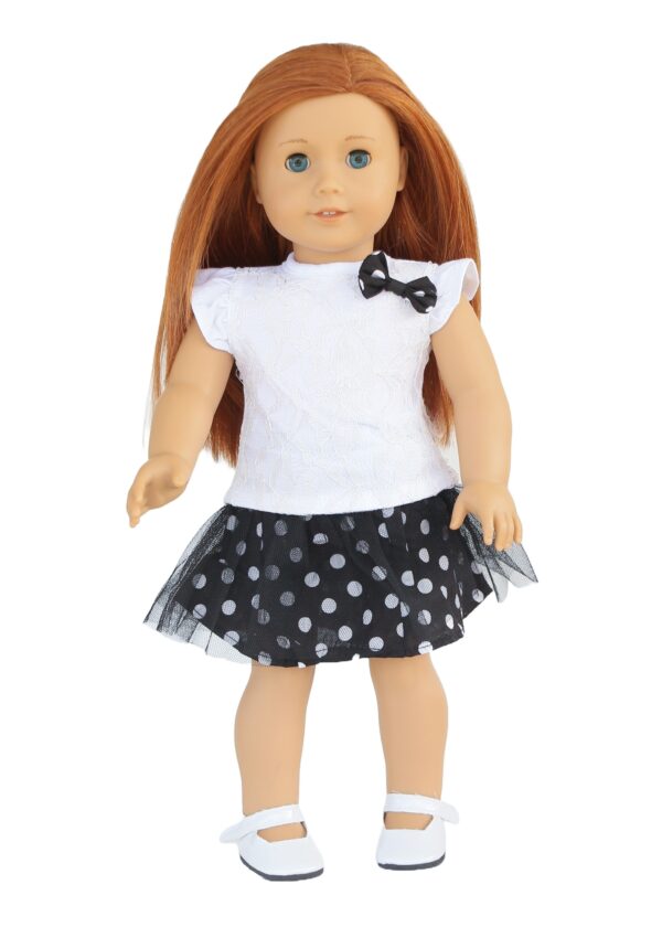 18" Doll Polka Dot Skirt Set