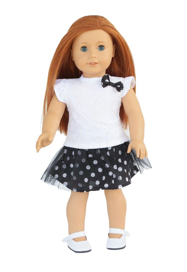 18" Doll Polka Dot Skirt Set