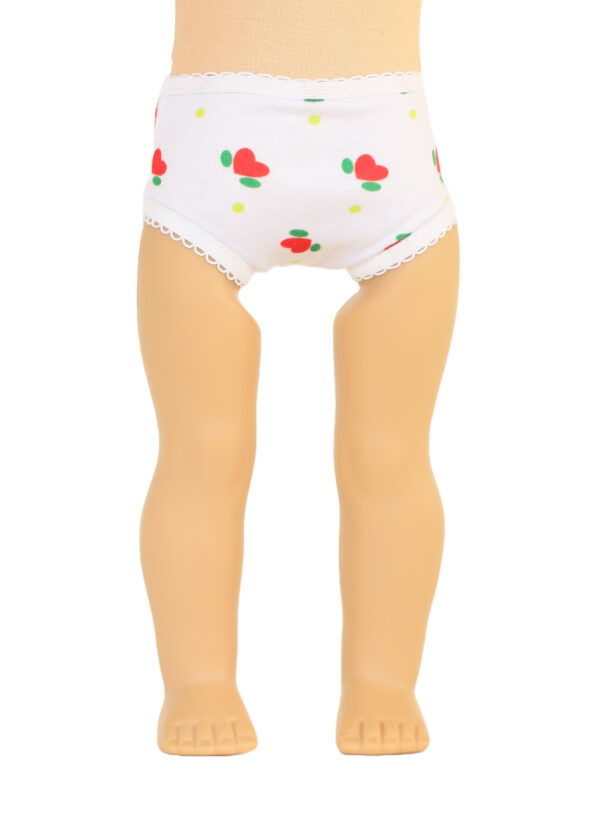 18" Doll Red Heart Panties