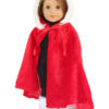 18" Doll Red Velvety Hooded Cape