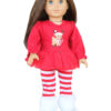 18" Doll Rudolph Ruffled Shirt & Leggings