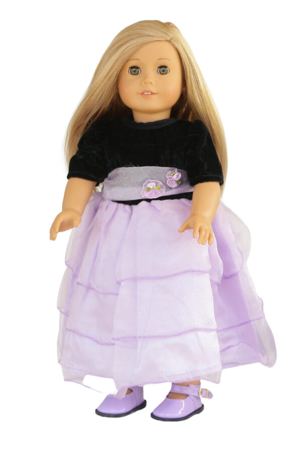 18" Doll Velvet & Chiffon Party Dress