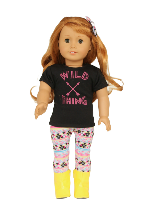 18" Doll "Wild Thing" T-Shirt & Leggings
