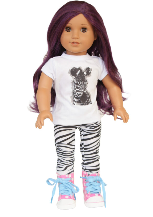 18" Doll Zebra Leggings & T-Shirt