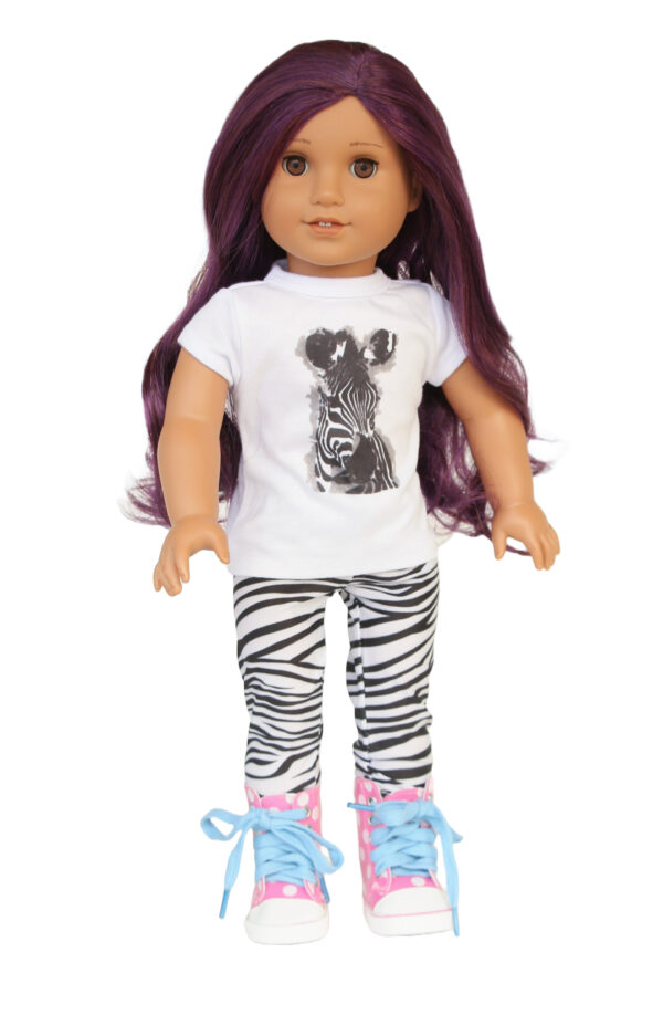 18" Doll Zebra Leggings & T-Shirt