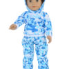 18" Doll Blue Camo Jogger Outfit