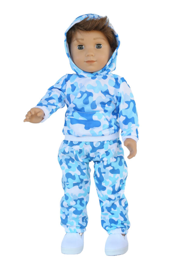18" Doll Blue Camo Jogger Outfit