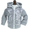 18" Doll Gray Sequin Zip-up Hoodie