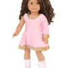 18" Doll Pink Olympic Skating Dress