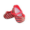 15" & 18" Doll Black & Red Striped Shoes