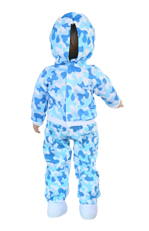 18" Doll Blue Camo Jogger Outfit