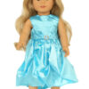 18" Doll Blue Satin Dress & Shrug Jacket