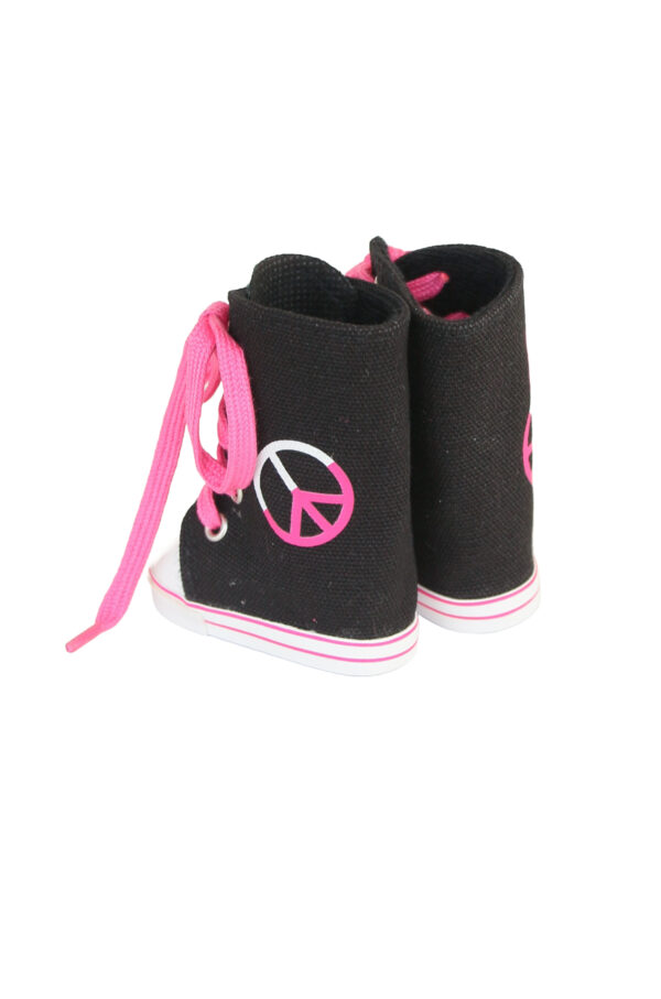 18" Doll "Converse Inspired" High Top Peace Sneakers