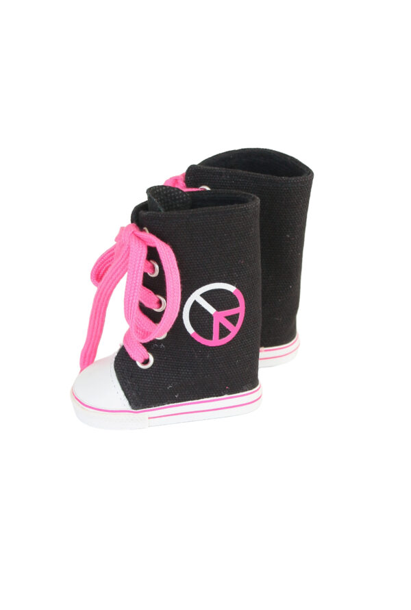 18" Doll "Converse Inspired" High Top Peace Sneakers