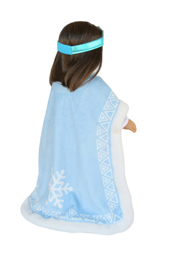 18" Doll Snow Princess Outfit & Matching Girl Headband