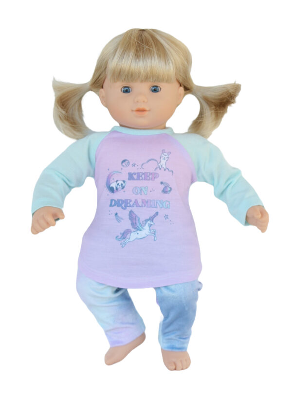 Matching Girl & Doll "Keep On Dreaming" Pajama Set - Fits 15" & 18" Dolls