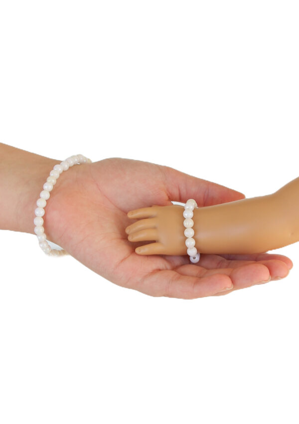 Matching Girl & Doll White Bracelet Set