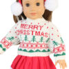 18" Doll Merry Christmas Sweater & Skirt Set