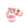 15" & 18" Doll Pink Striped Glitter Shoes