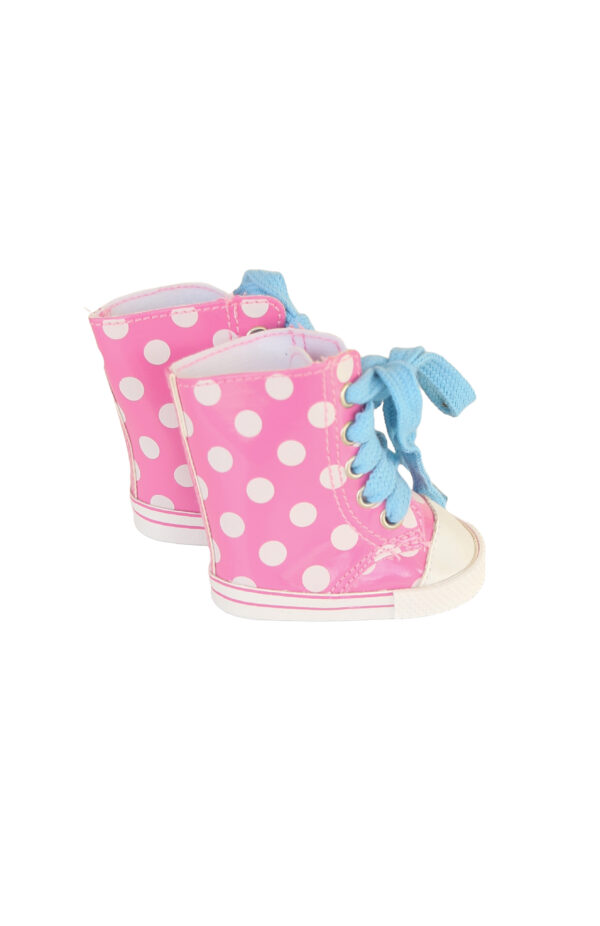 15" & 18" Doll Polka Dot High Top Sneaker Boots