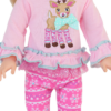14.5" Wellie Wisher Doll Pink Reindeer Pants Outfit
