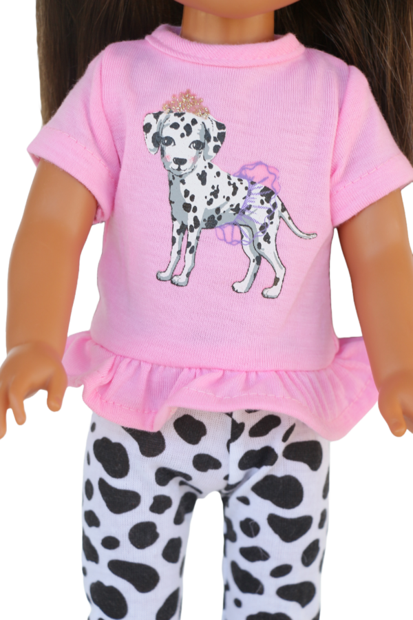 14.5" Wellie Wisher Doll Dalmatian Pants Outfit