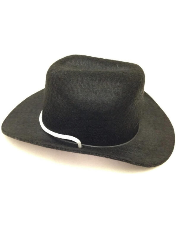18" Doll Black Western Hat