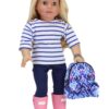 18" Doll Nylon Ikat Print Backpack