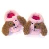 18" Doll Sherpa Puppy Dog Face Slippers