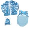 18" Doll Metallic Blue 3-Piece Gymnastics Set