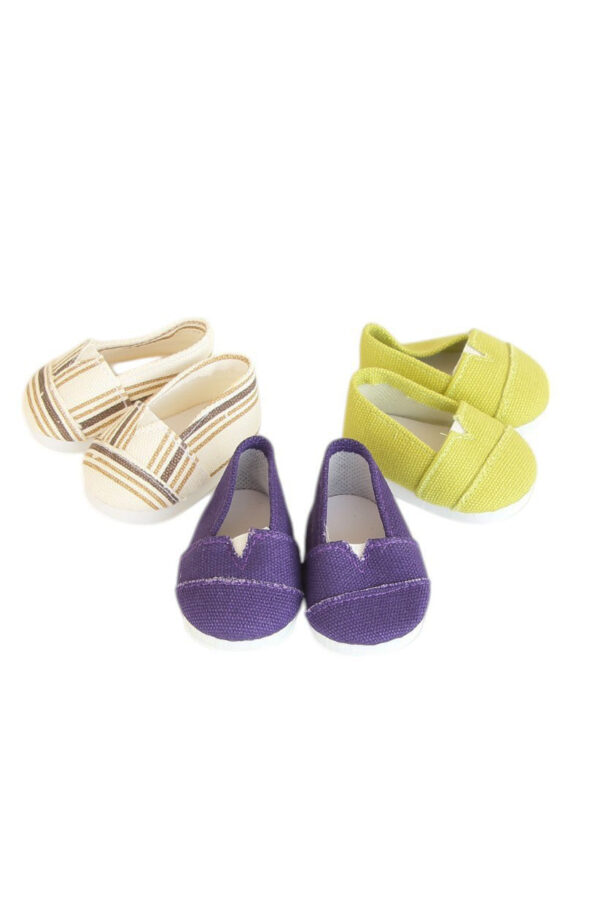 15" & 18" Doll Casual Canvas Slip-On Shoes