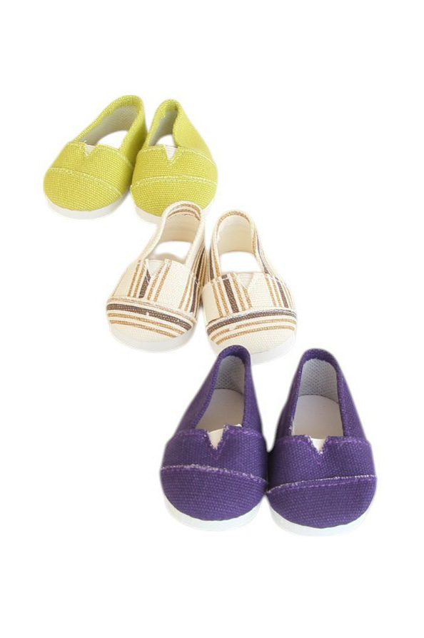 15" & 18" Doll Casual Canvas Slip-On Shoes