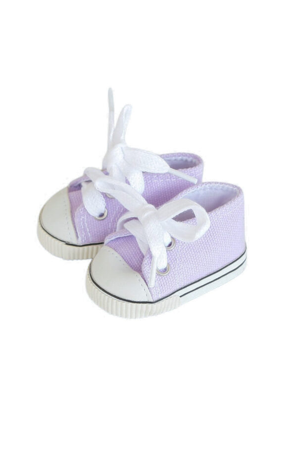 15 & 18" Doll Lavender Canvas Sneakers