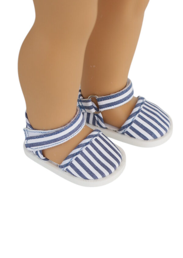 15" & 18" Doll Vintage Striped Mary Janes