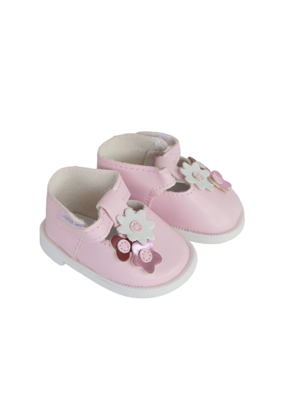 15" & 18" Doll Pink Flower Mary Jane Shoes