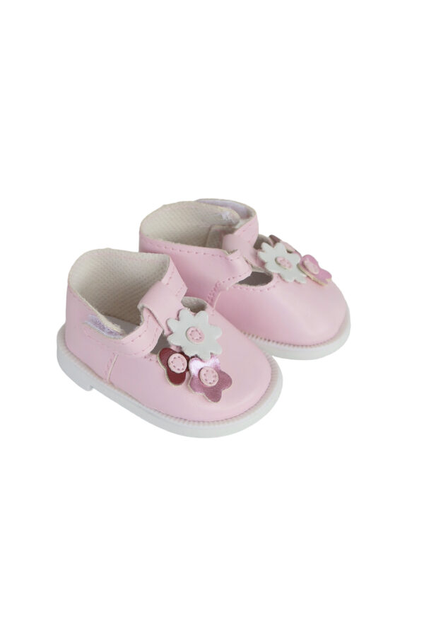 15" & 18" Doll Pink Flower Mary Jane Shoes