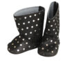 18" Doll Black Boots with Silver Sequins
