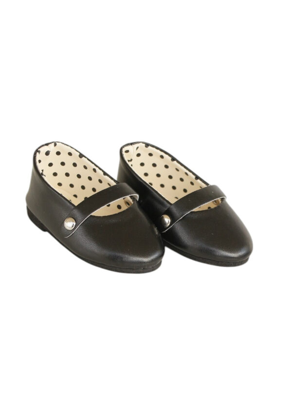 18 Doll Black Ballet Strap Shoe
