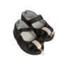 18" Doll Black Gem Strap Shoes