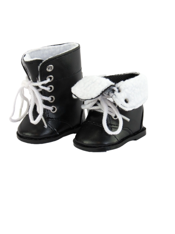 18" Doll Sherpa-lined Lace Up Boots