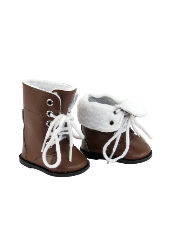 18" Doll Sherpa-lined Lace Up Boots